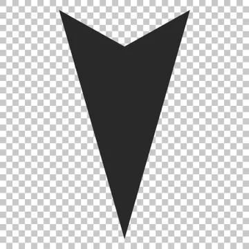 Arrowhead Down Vector Icon Illustrazione stock