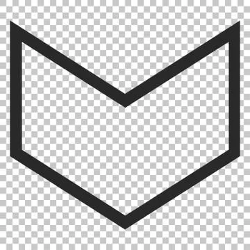Arrowhead Down Vector Icon Stock Illustration