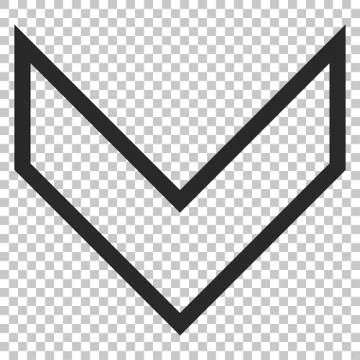 Arrowhead Down Vector Icon Stock Illustration