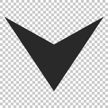 Arrowhead Down Vector Icon Stock Illustration