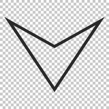 Arrowhead Down Vector Icon Stock Illustration