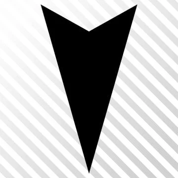Arrowhead Down Vector Icon Stock Illustration