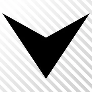 Arrowhead Down Vector Icon Stock Illustration