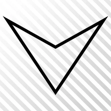 Arrowhead Down Vector Icon Stock Illustration