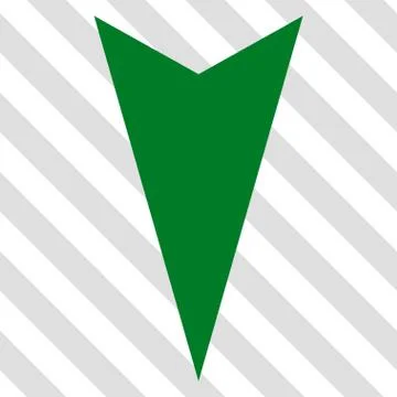 Arrowhead Down Vector Icon Stock Illustration