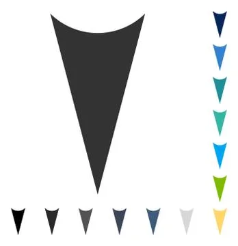 Arrowhead Down Vector Icon Stock Illustration