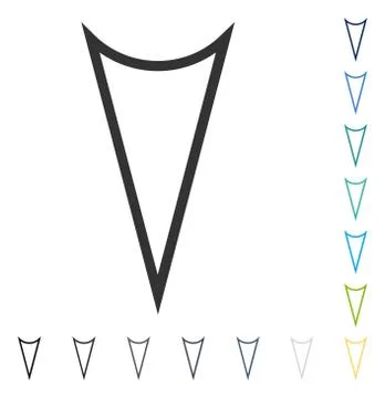 Arrowhead Down Vector Icon Stock Illustration