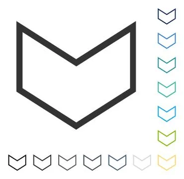 Arrowhead Down Vector Icon Illustrazione stock