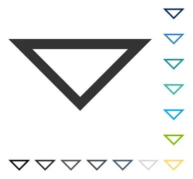 Arrowhead Down Vector Icon Stock Illustration
