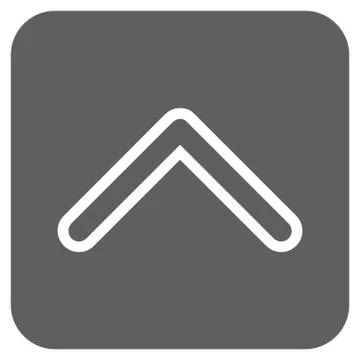 Arrowhead Up Flat Squared Vector Icon Stock Illustration