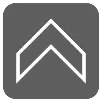 Arrowhead Up Flat Squared Vector Icon Stock Illustration