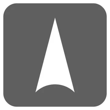 Arrowhead Up Flat Squared Vector Icon Illustrazione stock