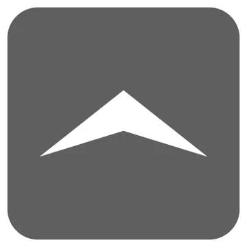 Arrowhead Up Flat Squared Vector Icon Illustrazione stock