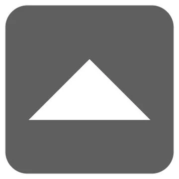 Arrowhead Up Flat Squared Vector Icon Stock Illustration