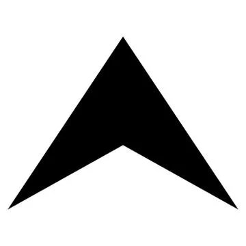 Arrowhead Up Flat Vector Icon Stock Illustration