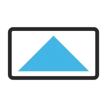 Arrowhead Up Framed Vector Icon Stock Illustration