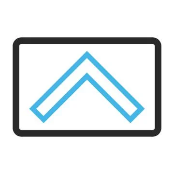 Arrowhead Up Framed Vector Icon Illustrazione stock