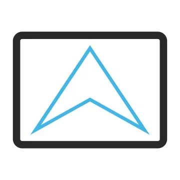 Arrowhead Up Framed Vector Icon Stock Illustration
