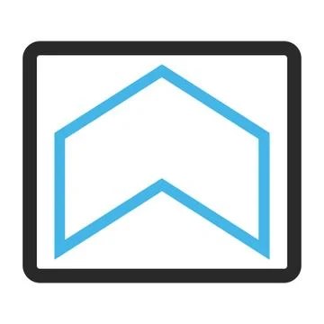 Arrowhead Up Framed Vector Icon Free Stock Illustration
