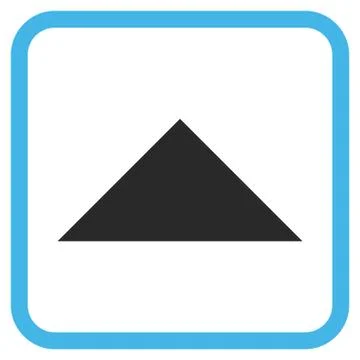 Arrowhead Up Glyph Icon In a Frame Stock Illustration