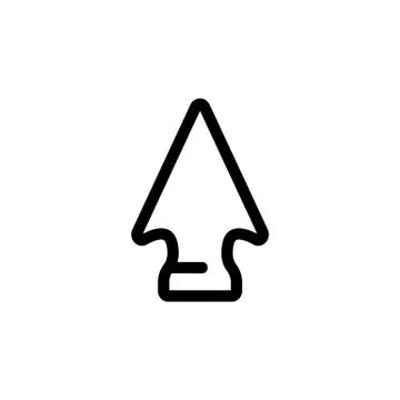 Arrowhead icon vector. Isolated contour symbol illustration Stock Illustration