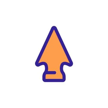 Arrowhead icon vector. Isolated contour symbol illustration Stock Illustration