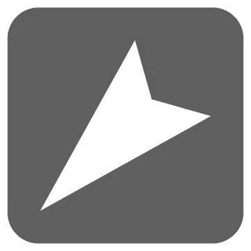 Arrowhead Left-Down Flat Squared Vector Icon Stock Illustration