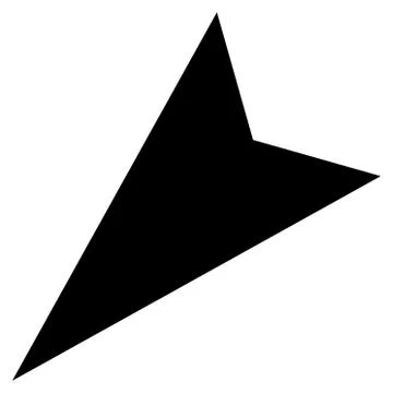 Arrowhead Left-Down Flat Vector Icon Stock Illustration