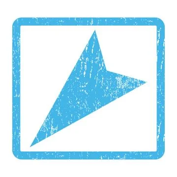 Arrowhead Left-Down Icon Rubber Stamp 스톡 일러스트