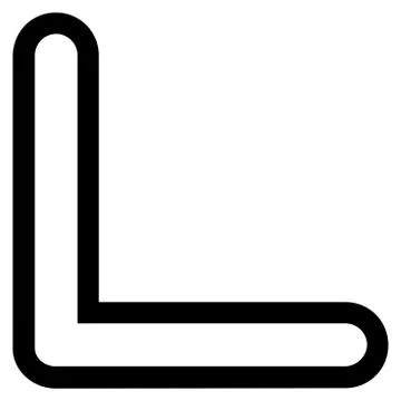 Arrowhead Left Down Outline Vector Icon Stock Illustration