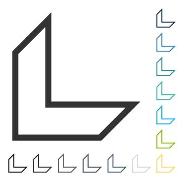 Arrowhead Left Down Vector Icon Illustrazione stock