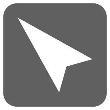 Arrowhead Left-Up Flat Squared Vector Icon Illustrazione stock
