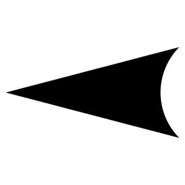 Arrowhead Left Flat Vector Icon Illustrazione stock