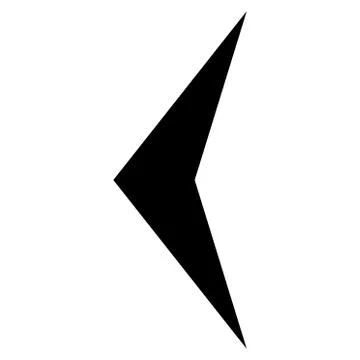 Arrowhead Left Flat Vector Icon Stock Illustration