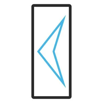 Arrowhead Left Framed Vector Icon Stock Illustration