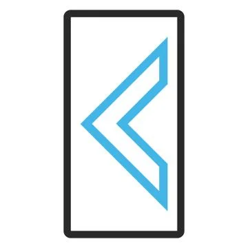 Arrowhead Left Framed Vector Icon Stock Illustration