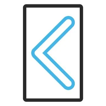 Arrowhead Left Framed Vector Icon Stock Illustration