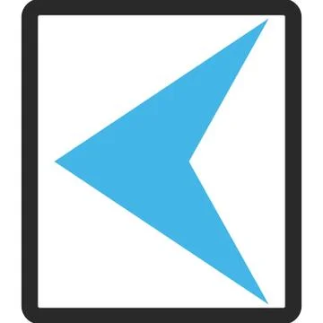 Arrowhead Left Framed Vector Icon Stock Illustration