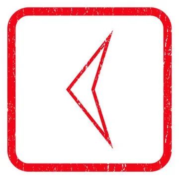 Arrowhead Left Icon Rubber Stamp Illustrazione stock