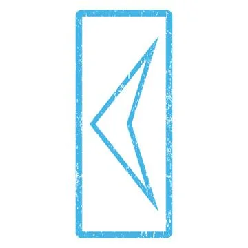 Arrowhead Left Icon Rubber Stamp Stock Illustration