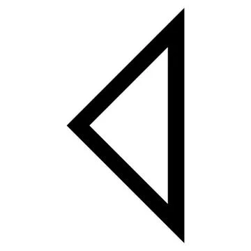 Arrowhead Left Outline Vector Icon Illustrazione stock
