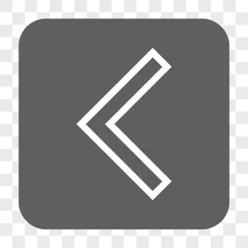 Arrowhead Left Rounded Square Button 스톡 일러스트