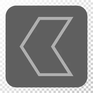 Arrowhead Left Rounded Square Button 스톡 일러스트