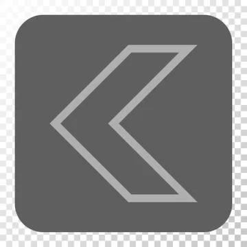 Arrowhead Left Rounded Square Button 스톡 일러스트