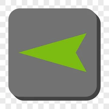 Arrowhead Left Rounded Square Button Illustrazione stock
