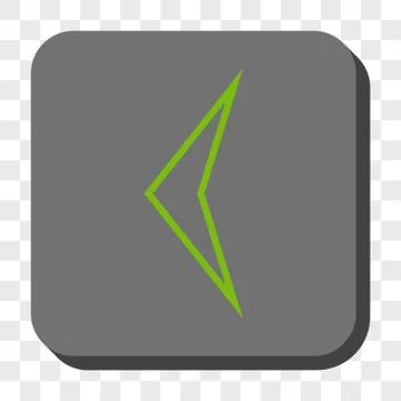 Arrowhead Left Rounded Square Button Illustrazione stock