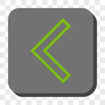 Arrowhead Left Rounded Square Button 스톡 일러스트