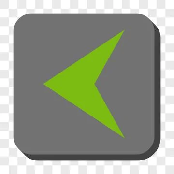 Arrowhead Left Rounded Square Button Illustrazione stock