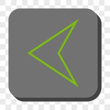 Arrowhead Left Rounded Square Button 스톡 일러스트