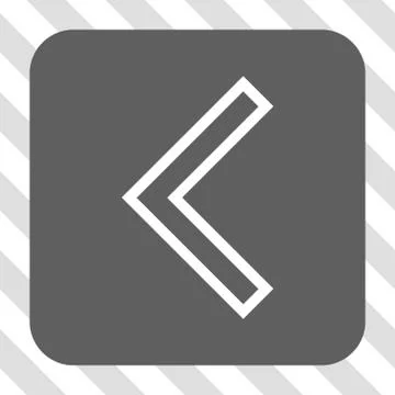 Arrowhead Left Rounded Square Button 스톡 일러스트